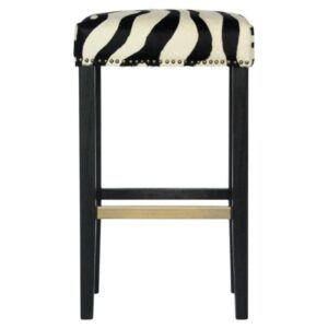 Canyon Black Gold Oak Bar Stool - Zebra - Avant Garde Furniture - Designer Furniture Store & Luxury Home Decor
