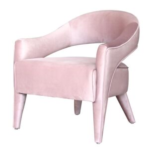 Capri Pastel Pink Velvet Armchair - Avant Garde Furniture - Designer Furniture Store & Luxury Home Decor