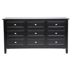 Carter Black Silver Drawer Chest - Avant Garde Furniture - Designer Furniture Store & Luxury Home Decor