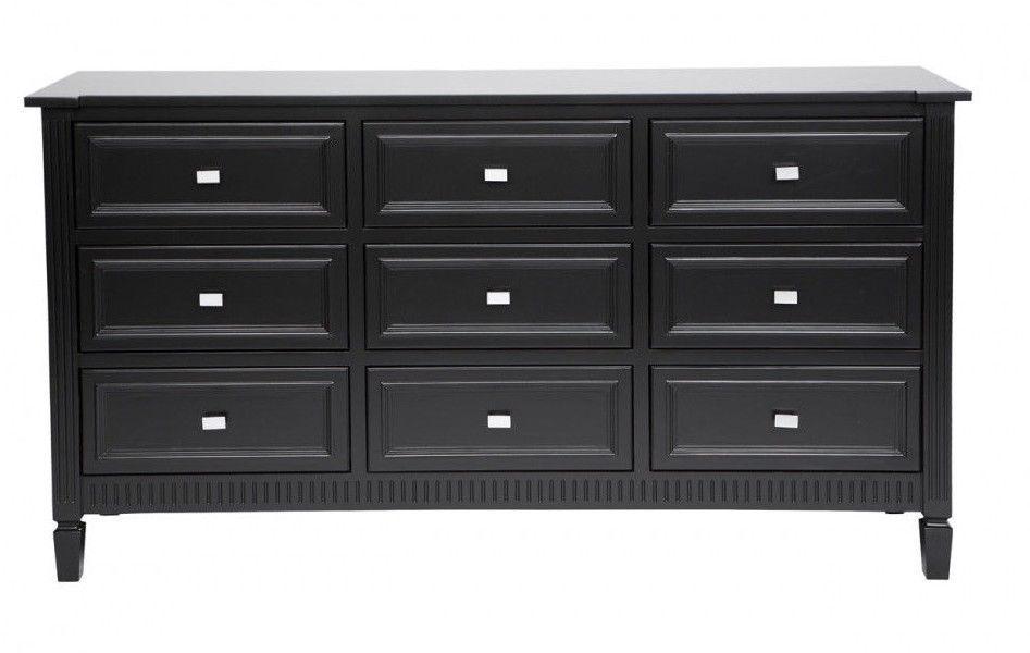 Carter Black Silver Drawer Chest - Avant Garde Furniture - Designer Furniture Store & Luxury Home Decor