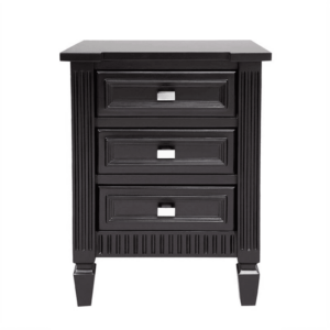 Carter Black Silver Beside Table - Avant Garde Furniture - Designer Furniture Store & Luxury Home Decor