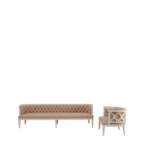 Caspian Beige Linen White Sofa - Avant Garde Furniture - Designer Furniture Store & Luxury Home Decor