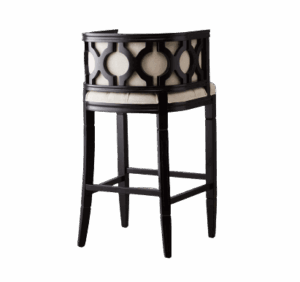 Caspian Cream Linen Black Counter Stool - Avant Garde Furniture - Designer Furniture Store & Luxury Home Decor