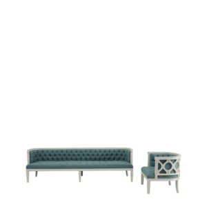Caspian Sea Green Linen White Sofa - Avant Garde Furniture - Designer Furniture Store & Luxury Home Decor
