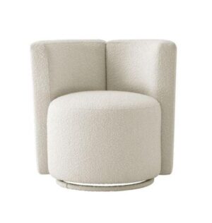 Cerutti Beige Boucle Occasional Swivel Chair - Avant Garde Furniture - Designer Furniture Store & Luxury Home Decor