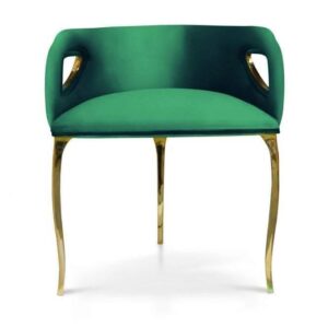 Chandra Green Velvet Gold Chair - Avant Garde Furniture - Designer Furniture Store & Luxury Home Decor
