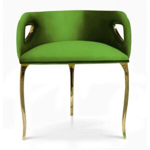 Chandra Light Green Velvet Gold Chair - Avant Garde Furniture - Designer Furniture Store & Luxury Home Decor