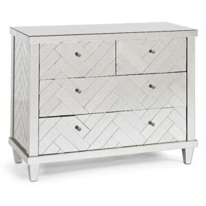 Chevron Mirror 4 Drawer Chest Cabinet 109cm - Avant Garde Furniture - Designer Furniture Store & Luxury Home Decor
