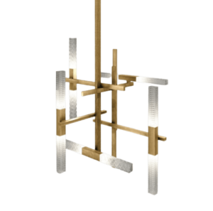 Balzano Brushed Brass Crystal Pendant Small Light - Avant Garde Furniture - Designer Furniture Store & Luxury Home Decor