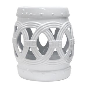 Ciclos White Ceramic Stool 45cm - Avant Garde Furniture - Designer Furniture Store & Luxury Home Decor