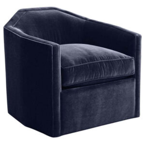 Clubhouse Midnight Blue Velvet Swivel Armchair - Avant Garde Furniture - Designer Furniture Store & Luxury Home Decor