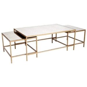 Cocktail Gold Antique Mirror Nest Cofee Table - Avant Garde Furniture - Designer Furniture Store & Luxury Home Decor