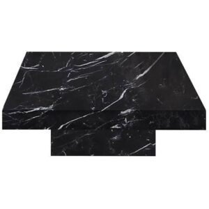 Concord Nero Square Pedestal Coffee Table - Avant Garde Furniture - Designer Furniture Store & Luxury Home Decor