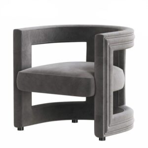 Cordoba Dark Grey Velvet Armchair - Avant Garde Furniture - Designer Furniture Store & Luxury Home Decor