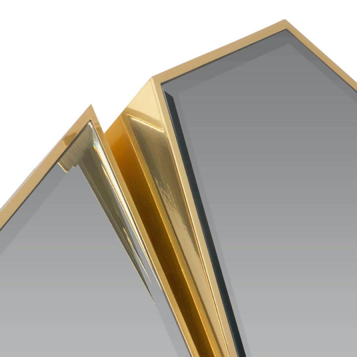 Fortuna Geometric Brass Wall Mirror - Avant Garde Furniture - Designer Furniture Store & Luxury Home Decor