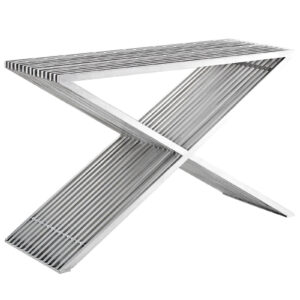 Crawford Chrome Silver Console 152cm - Avant Garde Furniture - Designer Furniture Store & Luxury Home Decor