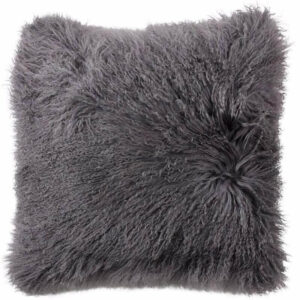Dark Grey Genuine Mongolian Fur Cushion 50cm - Avant Garde Furniture - Designer Furniture Store & Luxury Home Decor