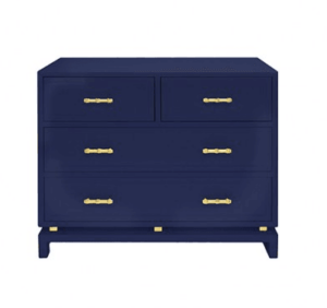 Declan Navy Lacquer Gold Chest Drawer - Avant Garde Furniture - Designer Furniture Store & Luxury Home Decor