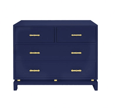 Declan Navy Lacquer Gold Chest Drawer - Avant Garde Furniture - Designer Furniture Store & Luxury Home Decor