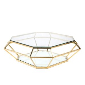 Diamante Gold Glass Coffee Table - Avant Garde Furniture - Designer Furniture Store & Luxury Home Decor