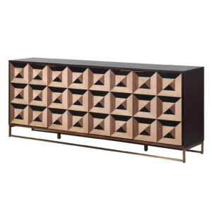 Diamond Parquet Ash Gold Buffet - Avant Garde Furniture - Designer Furniture Store & Luxury Home Decor
