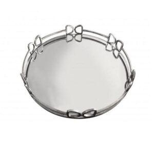 Dolce Silver Round Mirror Tray - Avant Garde Furniture - Designer Furniture Store & Luxury Home Decor