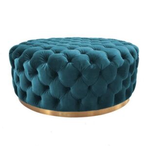 Dominioni Teal Velvet Ottoman 120cm - Avant Garde Furniture - Designer Furniture Store & Luxury Home Decor