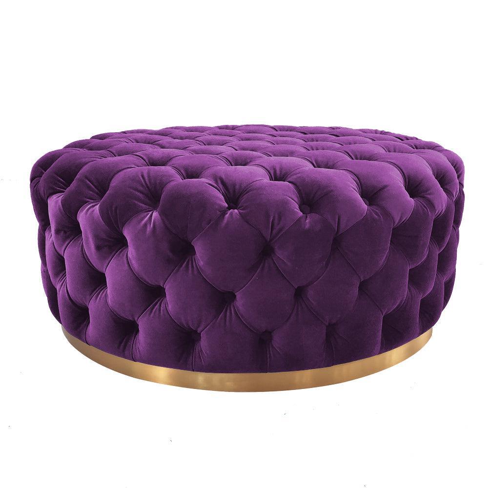 Dominioni Teal Velvet Ottoman 120cm - Avant Garde Furniture - Designer Furniture Store & Luxury Home Decor