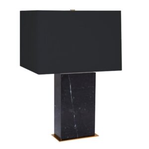 Dominique Black Marble Lamp with Black Lamp Shade - Avant Garde Furniture - Designer Furniture Store & Luxury Home Decor