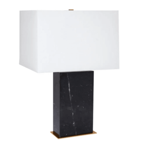 Dominique White Marble Table Lamp - White Shade - Avant Garde Furniture - Designer Furniture Store & Luxury Home Decor