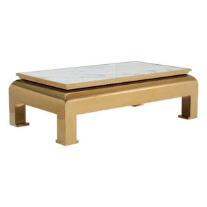 Ducati White Marble Gold Coffee Table - Avant Garde Furniture - Designer Furniture Store & Luxury Home Decor