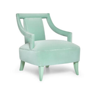 Elandra Mint Velvet Armchair Chair - Avant Garde Furniture - Designer Furniture Store & Luxury Home Decor
