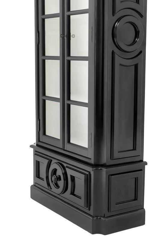 Elegancia Black Etagere Glass Door Cabinet - Avant Garde Furniture - Designer Furniture Store & Luxury Home Decor