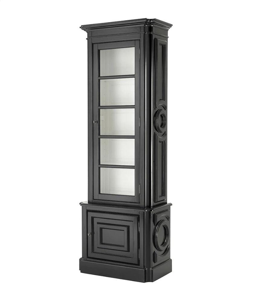 Elegancia Black Etagere Glass Right Side Cabinet - Avant Garde Furniture - Designer Furniture Store & Luxury Home Decor