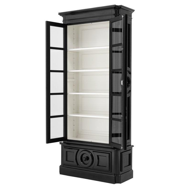 Elegancia White Etagere Glass Door Cabinet - Avant Garde Furniture - Designer Furniture Store & Luxury Home Decor