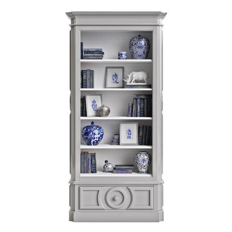 Elegancia White Etagere Shelf Cabinet - Avant Garde Furniture - Designer Furniture Store & Luxury Home Decor