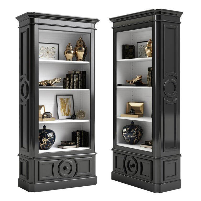 Elegancia White Etagere Shelf Cabinet - Avant Garde Furniture - Designer Furniture Store & Luxury Home Decor