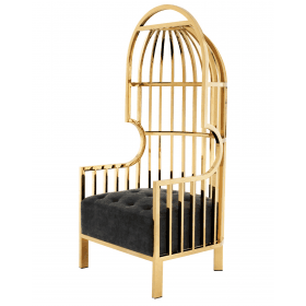 Elliot Gold Black Glass Etagere - Avant Garde Furniture - Designer Furniture Store & Luxury Home Decor
