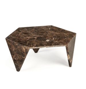 Emerador Marble Hexagon Stilello Table - Avant Garde Furniture - Designer Furniture Store & Luxury Home Decor
