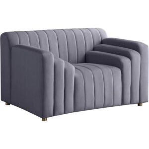 Empire Art Deco Grey Velvet Sofa Armchair - Avant Garde Furniture - Designer Furniture Store & Luxury Home Decor