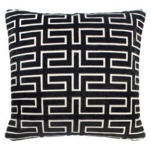 Empire Black Embroidery Velvet Cushion 50cm - Avant Garde Furniture - Designer Furniture Store & Luxury Home Decor