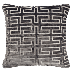 Empire Charcoal Embossed Velvet Cushion 50cm - Avant Garde Furniture - Designer Furniture Store & Luxury Home Decor