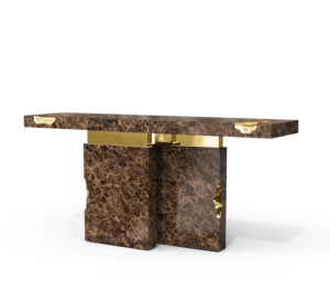 Empire Emerador Marble Brass Console - Avant Garde Furniture - Designer Furniture Store & Luxury Home Decor