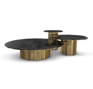 Empire Marble Brass Coffee Table Set - Avant Garde Furniture - Designer Furniture Store & Luxury Home Decor