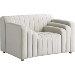 Empire Off White Velvet Sofa Armchair - Avant Garde Furniture - Designer Furniture Store & Luxury Home Decor
