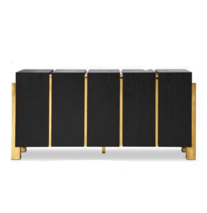 Enigma Black Ash Brass Buffet - Avant Garde Furniture - Designer Furniture Store & Luxury Home Decor