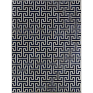 Eros Navy Silver Ripcord Cowhide Rug 8 x 10" - Avant Garde Furniture - Designer Furniture Store & Luxury Home Decor