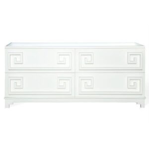 Eros Pagoda White Lacquer Wide Dressing Cabinet - Avant Garde Furniture - Designer Furniture Store & Luxury Home Decor