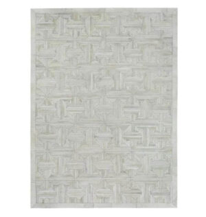 Eros Ripcord Beige White Genuine Cowhide Rug 8 x 10 - Avant Garde Furniture - Designer Furniture Store & Luxury Home Decor
