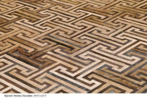 Eros Ripcord Pewter Chocolate Cowhide Rug / Per Sq Metre - Avant Garde Furniture - Designer Furniture Store & Luxury Home Decor